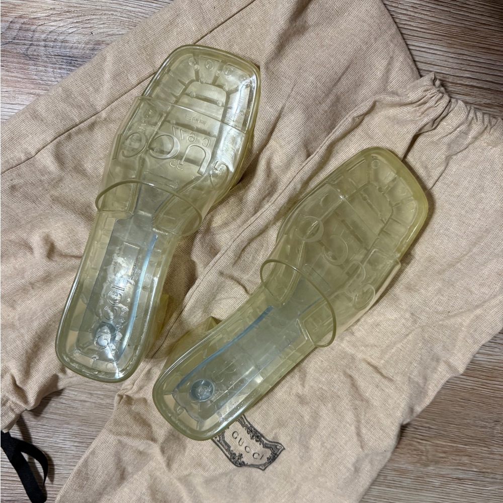 Gucci Clear Jelly Heels